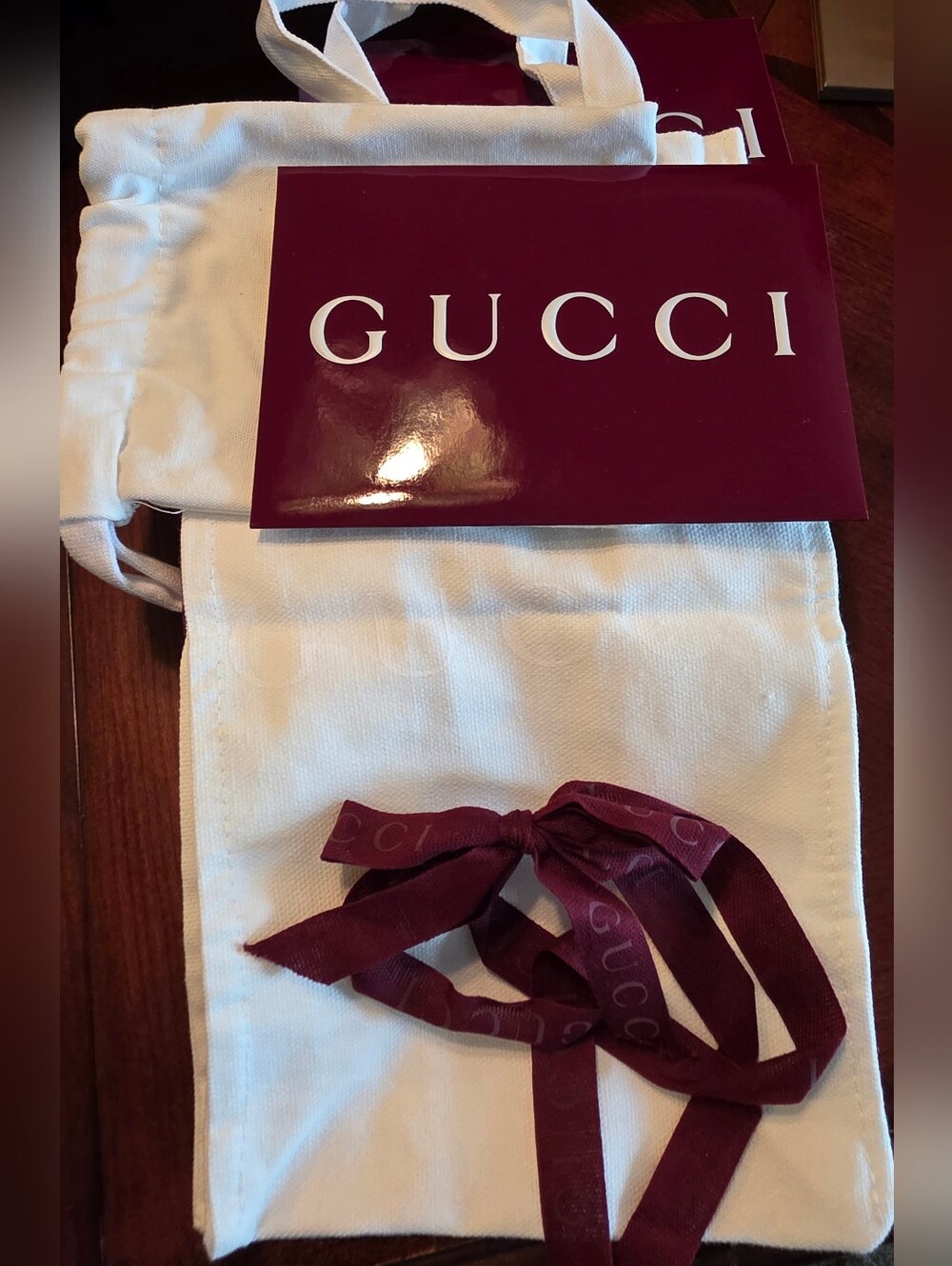 Gucci Gift Box - It held a  GG Marmont Wallet- and 2 dust Bags w Gucci Emblem
